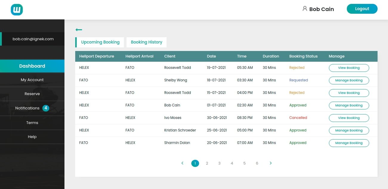 Helicopter Reservation Portal