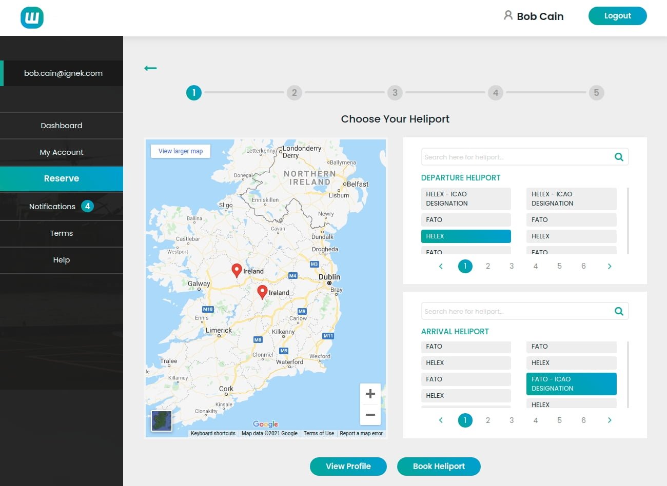 Helicopter Reservation Portal