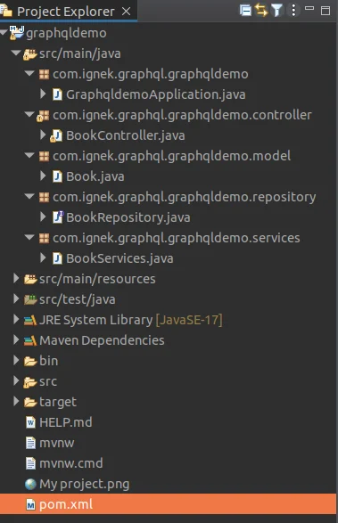 folder structure | GraphQL with Spring Boot