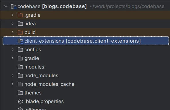 Create Client Extension Directory