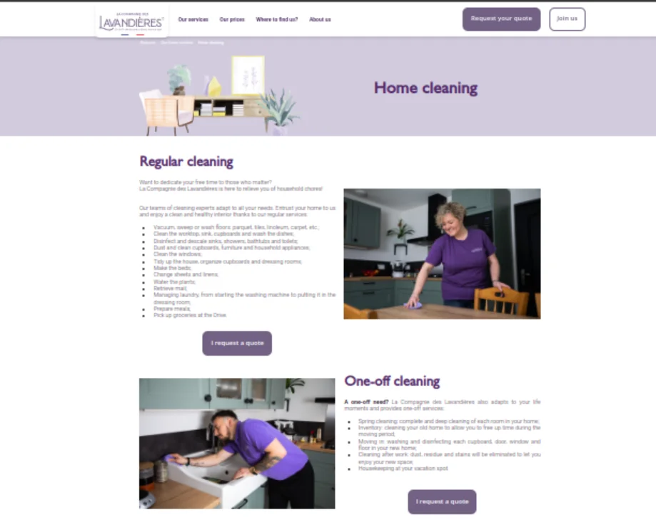 Public Enterprise Website for Laundry Services