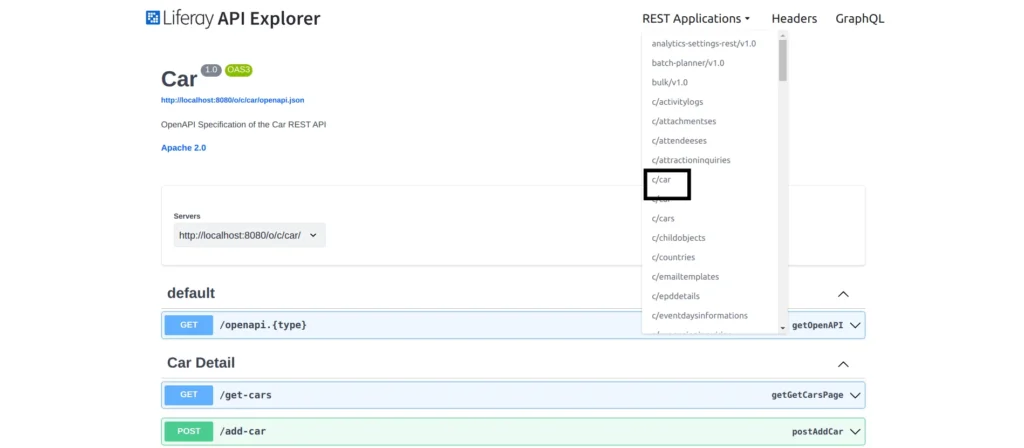 Liferay API Explorer